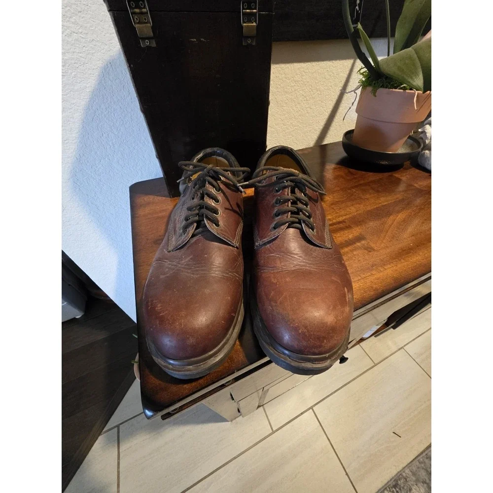 Dr. Martens Brown Leather Oxford Shoes, Size 12, Vintage, Made in England